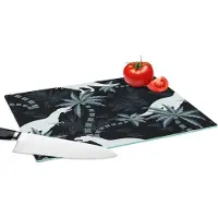 KitchenYeah Glazen Snijplank - 39x28 - Patronen - Dino - Jungle - Jongens - Meisjes - Kinderen - Snijplanken Glas