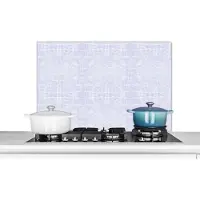 KitchenYeah Achterwand keuken - Leer - Dier - Blauw - Dierenprint - Keuken - 90x60 cm - Spatwand - Muurbeschermer