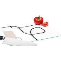 KitchenYeah Glazen Snijplank - 28x20 - Abstract - Pastel - Minimalisme - Snijplanken Glas