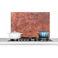 KitchenYeah Spatscherm keuken 80x55 cm - Kookplaat achterwand IJzer - Metaal - Roest print - Muurbeschermer - Spatwand fornuis - Hoogwaardig aluminium