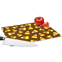KitchenYeah Glazen Snijplank - 28x20 - Eten - Patroon - Snoep - Snijplanken Glas