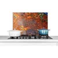KitchenYeah Spatscherm keuken 60x40 cm - Kookplaat achterwand Roest - Vintage - Stalen - IJzer - Industrieel - Muurbeschermer - Spatwand fornuis - Hoogwaardig aluminium