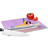 KitchenYeah Glazen Snijplank - 28x20 - Vrouw - Vintage - Pastel - Snijplanken Glas