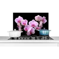 KitchenYeah Spatscherm keuken - Takken - Bloemen - Tak - Orchidee- Spatwand - Keuken achterwand - 70x50 cm
