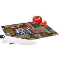 KitchenYeah Glazen Snijplank - 28x20 - Tieners - Radio - Patronen - Retro - Snijplanken Glas