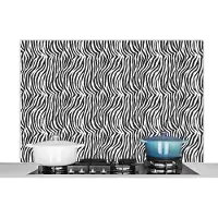 KitchenYeah - Spatscherm keuken - Dier - Zebra - Print - Dierenprint - Spatscherm - Keuken achterwand - 120x80 cm