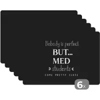 KitchenYeah Placemat - Placemats kunststof - Geneeskunde - Quotes - Medicijnen - Student - 45x30 cm - 6 stuks - Hittebestendig - Anti-Slip - Onderlegger - Afneembaar