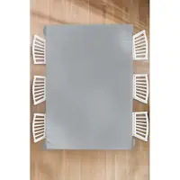 KitchenYeah Tafelkleed - Tafellaken - 180x260 cm - Interieur - Grijs - Licht - Binnen en Buiten