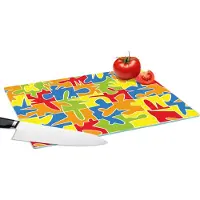 KitchenYeah Glazen Snijplank - 39x28 - Puzzel - Patronen - Abstract - Snijplanken Glas