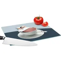 KitchenYeah Glazen Snijplank - 28x20 - Vrouw - Koffie - Vintage - Snijplanken Glas