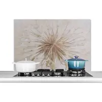 KitchenYeah Spatscherm keuken - Bloemen - Paardenbloem - Design - Spatwand - 100x65 cm - Keuken - Achterwand keuken