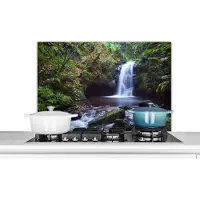 KitchenYeah Spatscherm keuken 90x60 cm - Kookplaat achterwand Waterval - Natuur - Water - Muurbeschermer - Spatwand fornuis - Hoogwaardig aluminium