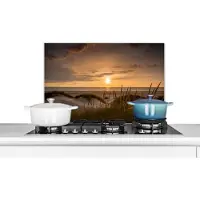 KitchenYeah Spatscherm keuken 70x50 cm - Kookplaat achterwand Strand - Kleuren - Europa - Muurbeschermer - Spatwand fornuis - Hoogwaardig aluminium