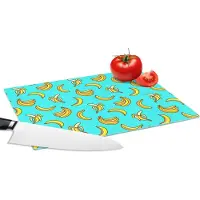 KitchenYeah Glazen Snijplank - 28x20 - Design - Banaan - Fruit - Patroon - Snijplanken Glas