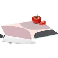 KitchenYeah Glazen Snijplank - 28x20 - Pastel - Design - Minimalisme - Snijplanken Glas