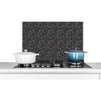 KitchenYeah Spatscherm keuken 70x50 cm - Kookplaat achterwand Terazzo - Patroon - Structuur - Muurbeschermer - Spatwand fornuis - Hoogwaardig aluminium