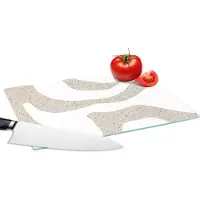 KitchenYeah Glazen Snijplank - 28x20 - Abstract - Glitter - Design - Snijplanken Glas