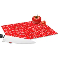 KitchenYeah Glazen Snijplank - 28x20 - Wiskunde - Nummers - Cijfers - Patronen - Snijplanken Glas