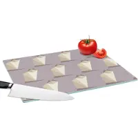 KitchenYeah Glazen Snijplank - 39x28 - Origami - Kat - Patronen - Snijplanken Glas