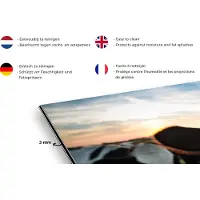 KitchenYeah Spatscherm keuken - Achterwand keuken - Dieren - Koe - Boerderij - Zon - Lucht - Hek - Keuken - Wanddecoratie - Spatbord - 120x80 cm