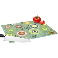 KitchenYeah Glazen Snijplank - 39x28 - Bloem - Design - Hartjes - Snijplanken Glas