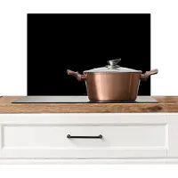 KitchenYeah Spatscherm keuken 60x40 cm - Kookplaat achterwand Zwart - Muurbeschermer - Spatwand fornuis - Hoogwaardig aluminium