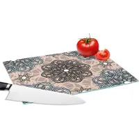 KitchenYeah Glazen Snijplank - 28x20 - Patronen - Abstract - Bloemen - Snijplanken Glas