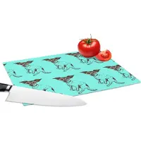KitchenYeah Glazen Snijplank - 28x20 - Jack Russell - Hond - Patronen - Bril - Snijplanken Glas