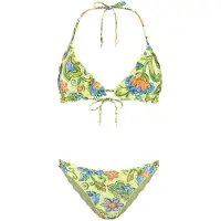 Shiwi Bikini lichtblauw / lichtgroen / koraal / zwart