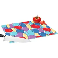 KitchenYeah Glazen Snijplank - 39x28 - Ballonnen - Patronen - Feest - Snijplanken Glas