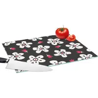 KitchenYeah Glazen Snijplank - 39x28 - Patronen - Bloemen - Sterren - Snijplanken Glas