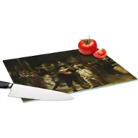 KitchenYeah Glazen Snijplank - 39x28 - De Nachtwacht - Kunst - Oude meesters - Rembrandt - Snijplanken Glas