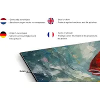 KitchenYeah Spatscherm keuken 120x80 cm - Kookplaat achterwand Vissen - Water - Dieren - Kunst - Olieverf - Muurbeschermer - Spatwand fornuis - Hoogwaardig aluminium