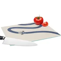 KitchenYeah Glazen Snijplank - 28x20 - Meisje - Recycle - Vintage - Snijplanken Glas