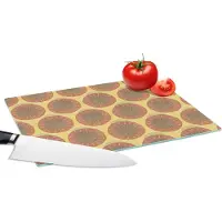 KitchenYeah Glazen Snijplank - 28x20 - Zonnebloemen - Patroon - Zuid-Amerika - Snijplanken Glas