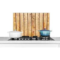 KitchenYeah - Spatscherm keuken - Muurbeschermer - Hout - Keuken - Patroon - Plank - Rustiek - Spatwand - 70x50 cm