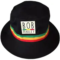 Bob Marley - Tricolor Stripes Bucket hat / Vissershoed - L/XL - Zwart