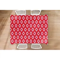 KitchenYeah Kerst Tafelkleed - Kerstmis Decoratie - Tafellaken - Kerst - Patronen - Ruit - Rood - 240x180 cm - Kerstmis Versiering - Tafeldecoratie Kerstmis - Kerstdecoratie tafel - Tafelversiering