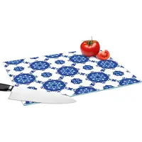 KitchenYeah Glazen Snijplank - 39x28 - Portugal - Bloemen - Design - Snijplanken Glas