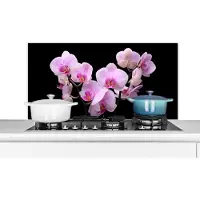 KitchenYeah Spatscherm keuken - Takken - Bloemen - Tak - Orchidee- Spatwand - Keuken achterwand - 100x50 cm