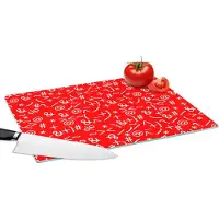 KitchenYeah Glazen Snijplank - 39x28 - Wiskunde - Nummers - Cijfers - Patronen - Snijplanken Glas