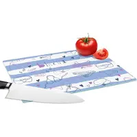 KitchenYeah Glazen Snijplank - 28x20 - Bikini - Zomer - Patronen - Snijplanken Glas