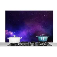 KitchenYeah Spatscherm keuken 120x80 cm - Kookplaat achterwand Sterrenhemel - Zon - Heelal - Muurbeschermer - Spatwand fornuis - Hoogwaardig aluminium