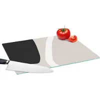 KitchenYeah Glazen Snijplank - 39x28 - Pastel - Minimalisme - Vormen - Snijplanken Glas