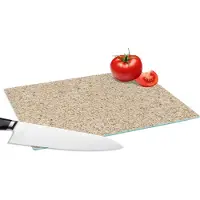 KitchenYeah Glazen Snijplank - 28x20 - Steen - Industrieel - Graniet - Patronen - Snijplanken Glas - Keuken decoratie aanrecht