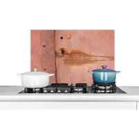 KitchenYeah Spatscherm keuken 60x40 cm - Kookplaat achterwand Metaal - Roest print - Industrieel - Muurbeschermer - Spatwand fornuis - Hoogwaardig aluminium