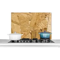 KitchenYeah Spatscherm keuken - Achterwand keuken - Hout - Plank - Structuur - Patroon - Spatwand - 90x60 cm