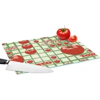 KitchenYeah Glazen Snijplank - 39x28 - Tomaat - Patronen - Fruit - Vintage - Snijplanken Glas