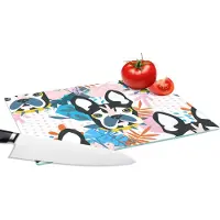 KitchenYeah Glazen Snijplank - 28x20 - Patronen - Hond - Plant - Jongens - Meisjes - Kinderen - Kindje - Snijplanken Glas