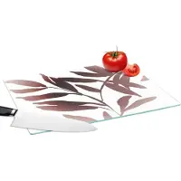 KitchenYeah Glazen Snijplank - 39x28 - Bladeren - Design - Abstract - Snijplanken Glas